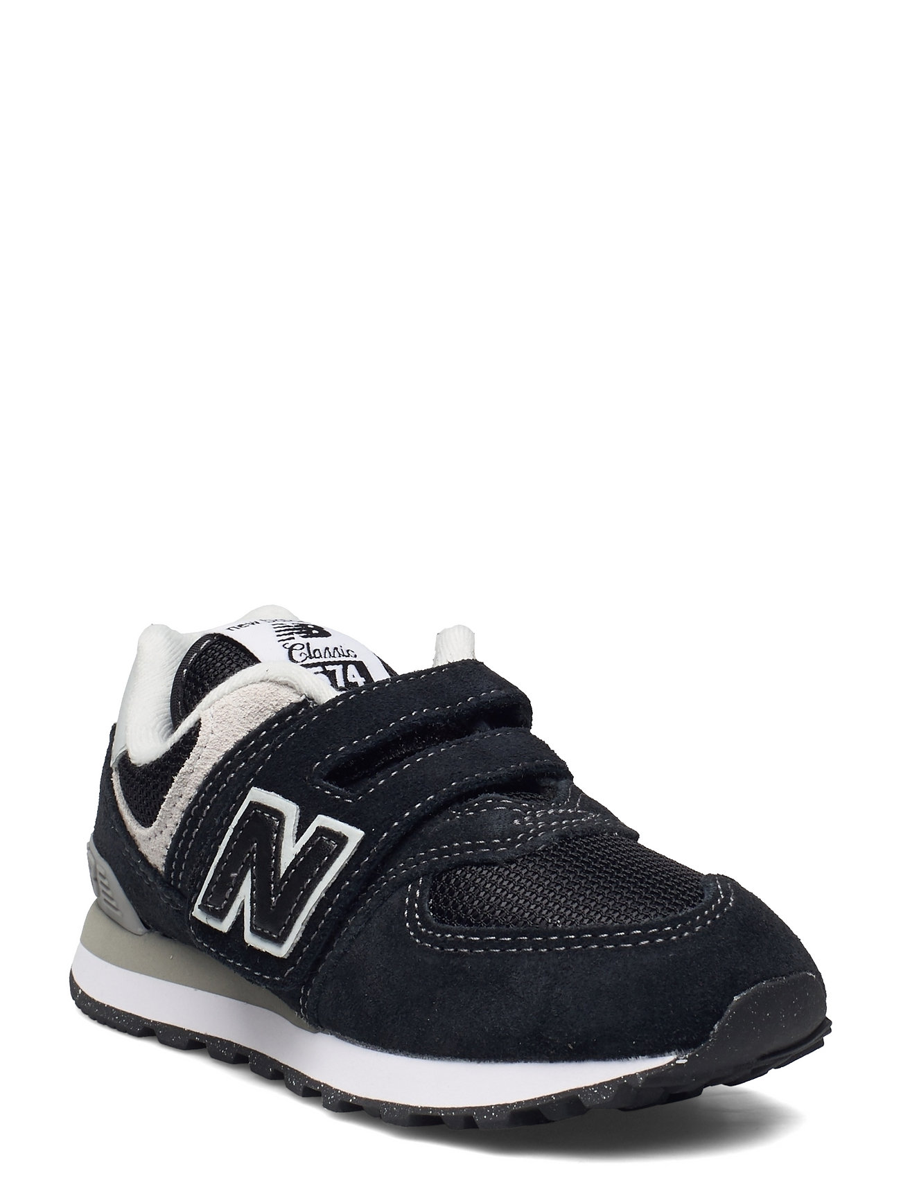 "New Balance" Balance 574 Kids Hook & Loop Sport Sneakers Low-top Black New