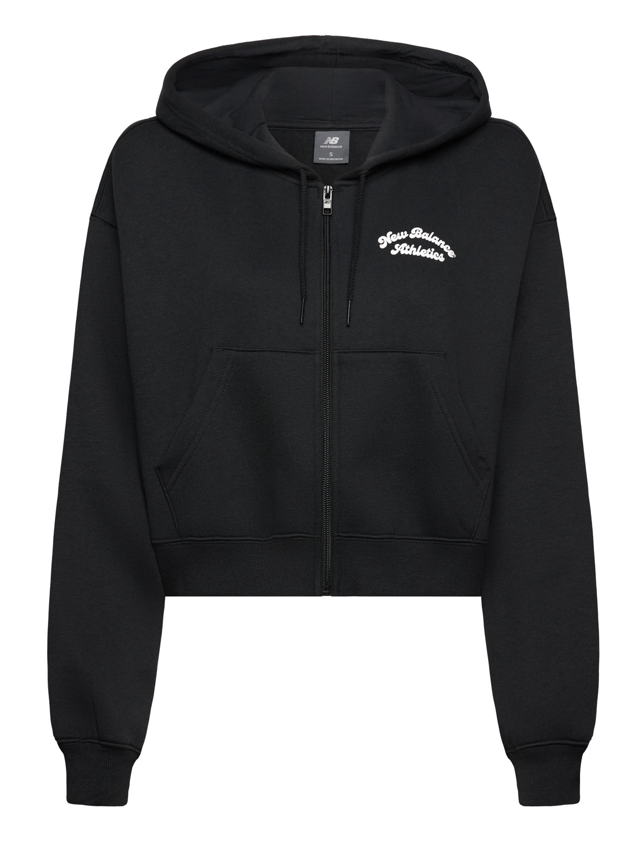 New Balance Linear Heritage Fleece Full Zip, M, Black, Sport Sweatshirts & Hoodies > Sport Hoodies, Dame