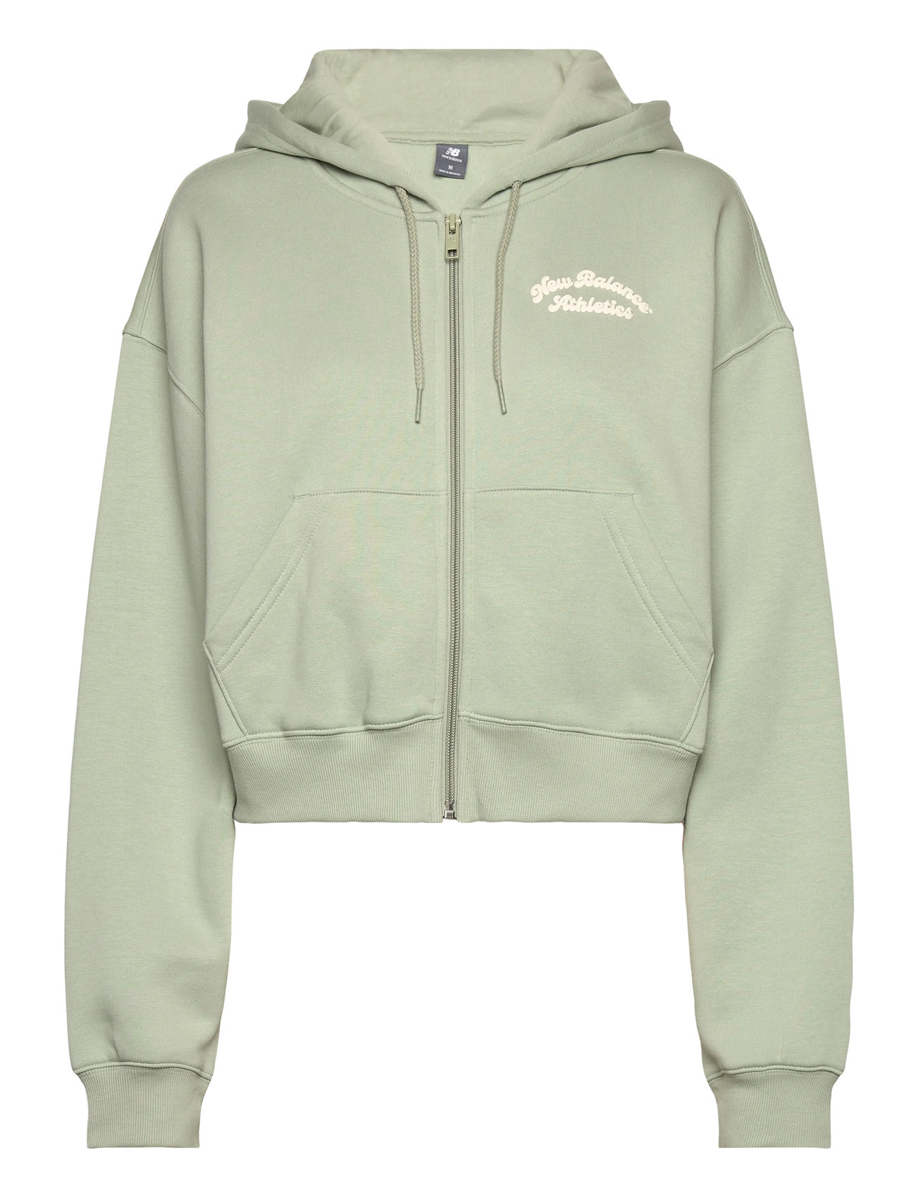 New Balance Linear Heritage Fleece Full Zip, M, Green, Sport Sweatshirts & Hoodies > Sport Hoodies, Dame