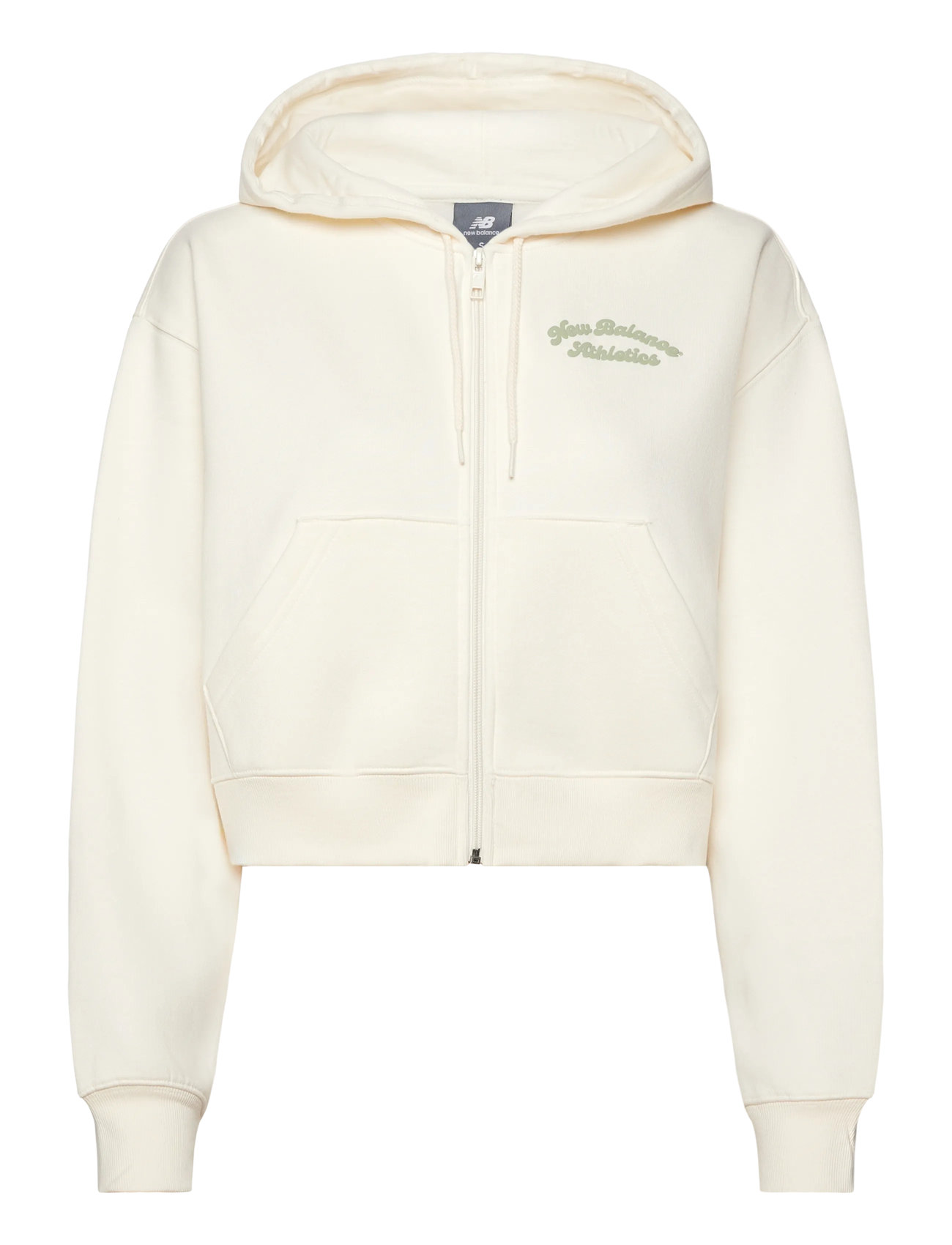 NEW BALANCE Linear Heritage Fleece Full Zip Cream - L - Damen