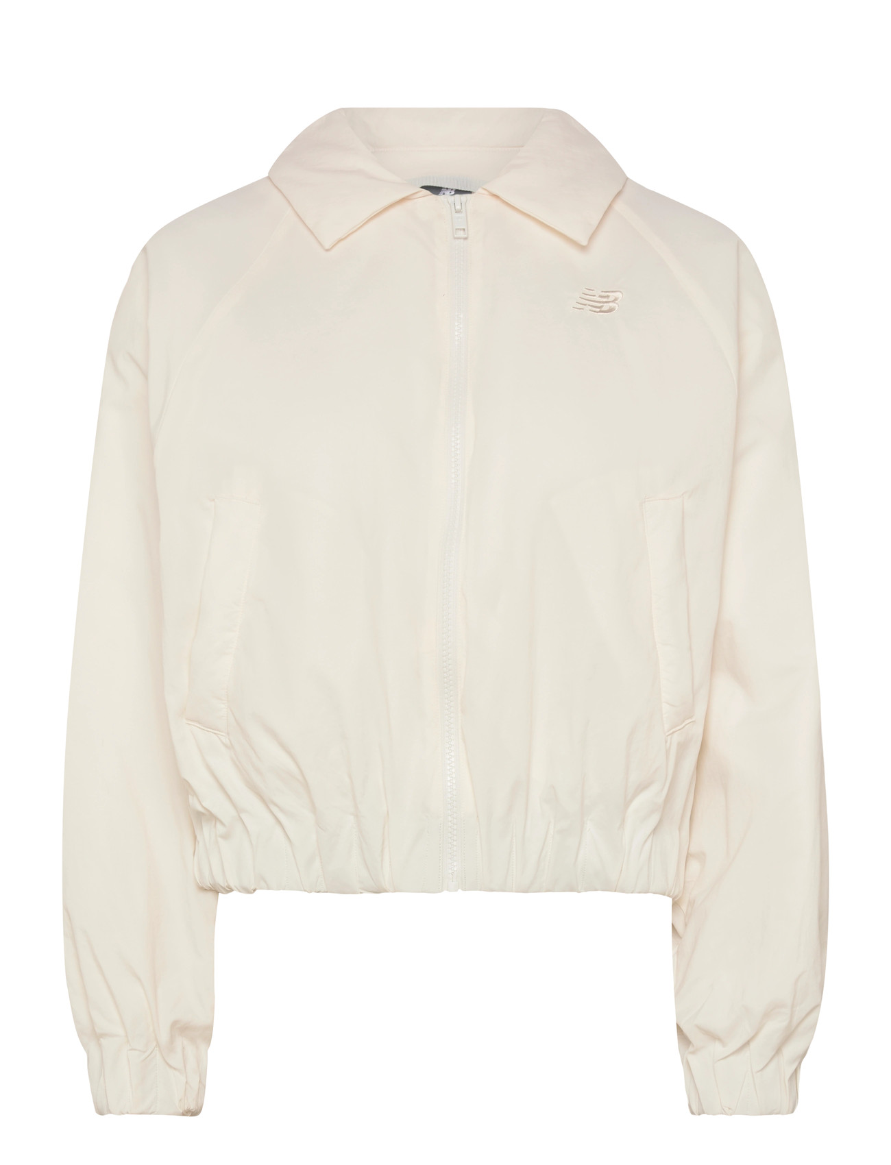 New Balance Woven Bomber Jacket, L, Cream, Sport Jackets > Sport Casual Jackets, Dame