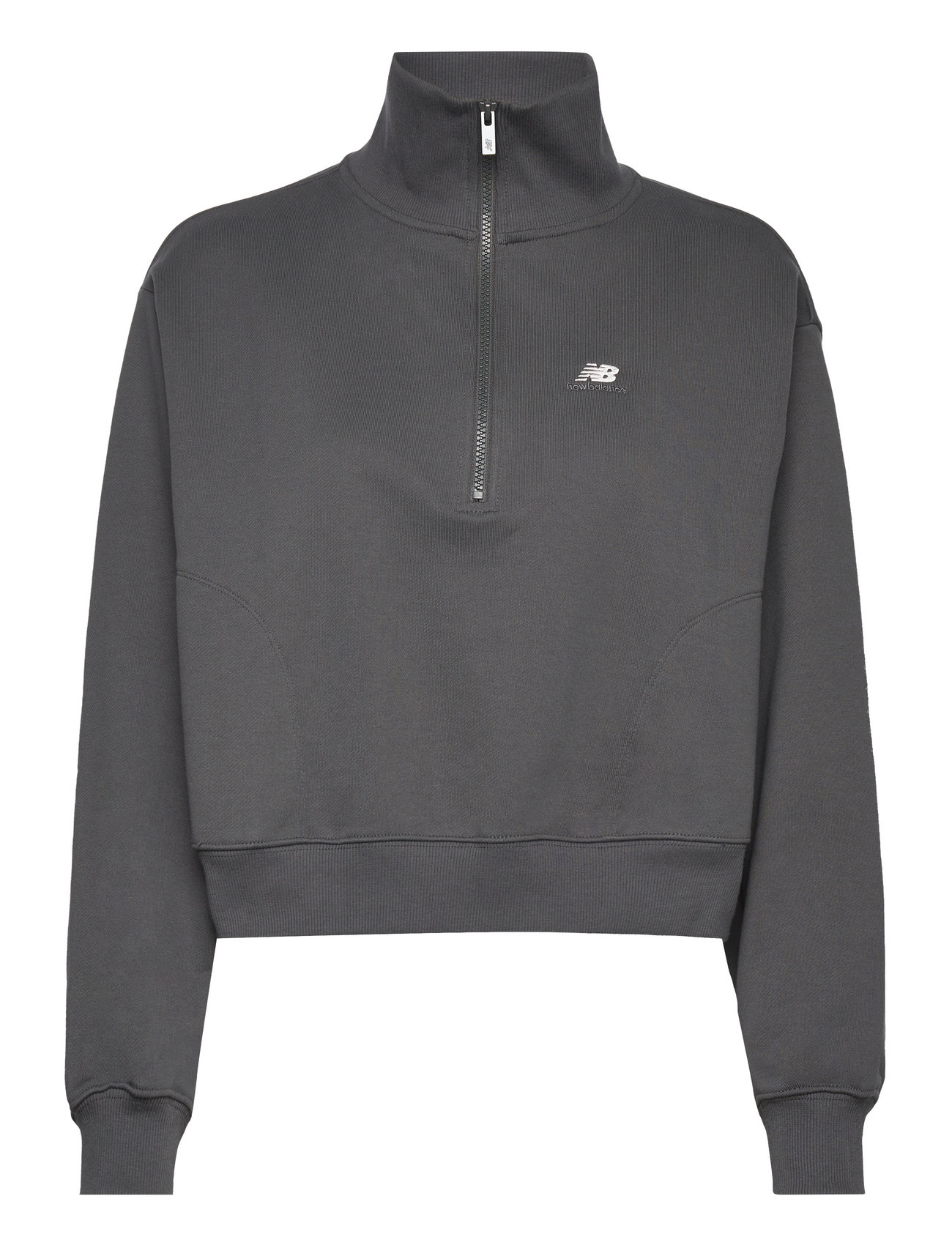 New Balance Women's Athletics Remastered French Terry 1/4 Zip - Black (Size S)