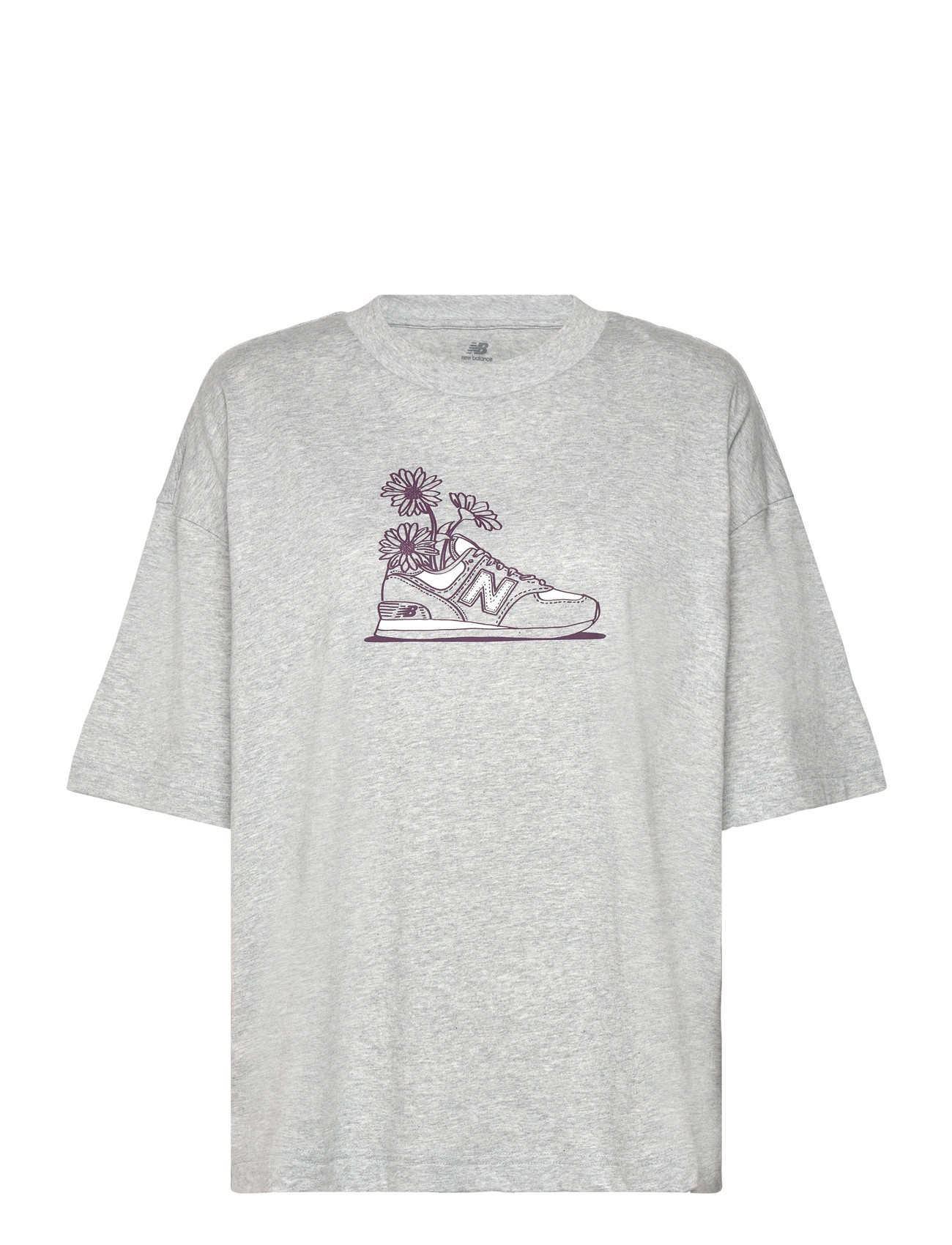 NEW BALANCE New Balance Oversized Flower T-Shirt Grau - L - Damen