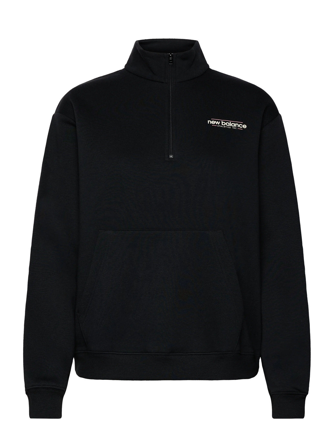 New Balance Reimagined Fleece Half Zip, L, Black, Sport Clothing > Sport Fleeces & Midlayers, Dame
