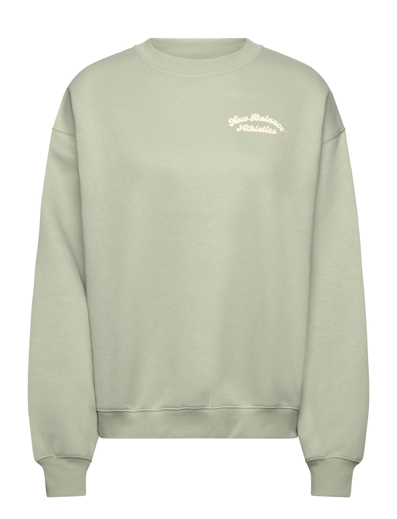 NEW BALANCE Linear Heritage Fleece Crew Grün - XS - Damen