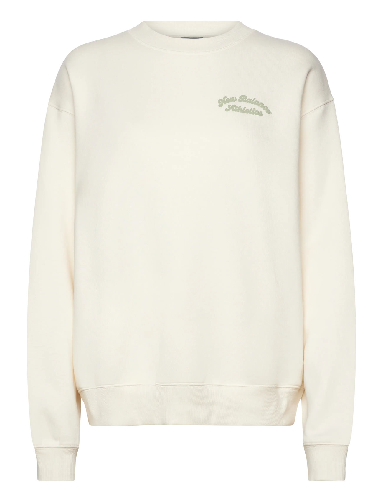 New Balance Linear Heritage Fleece Crew, L, Cream, Sport Sweatshirts & Hoodies > Sport Sweatshirts, Dame