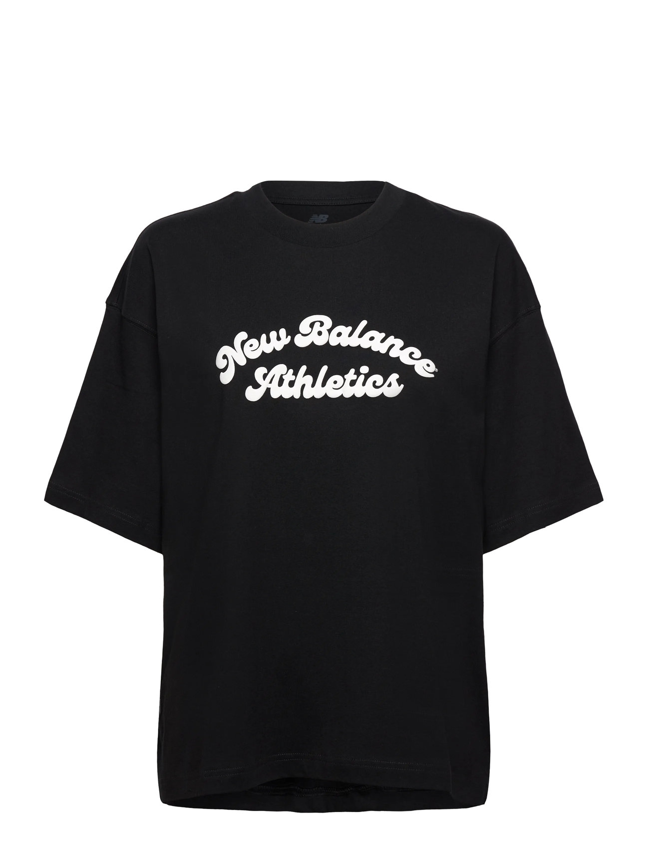 NEW BALANCE Linear Heritage Oversized T-Shirt Schwarz - XS - Damen