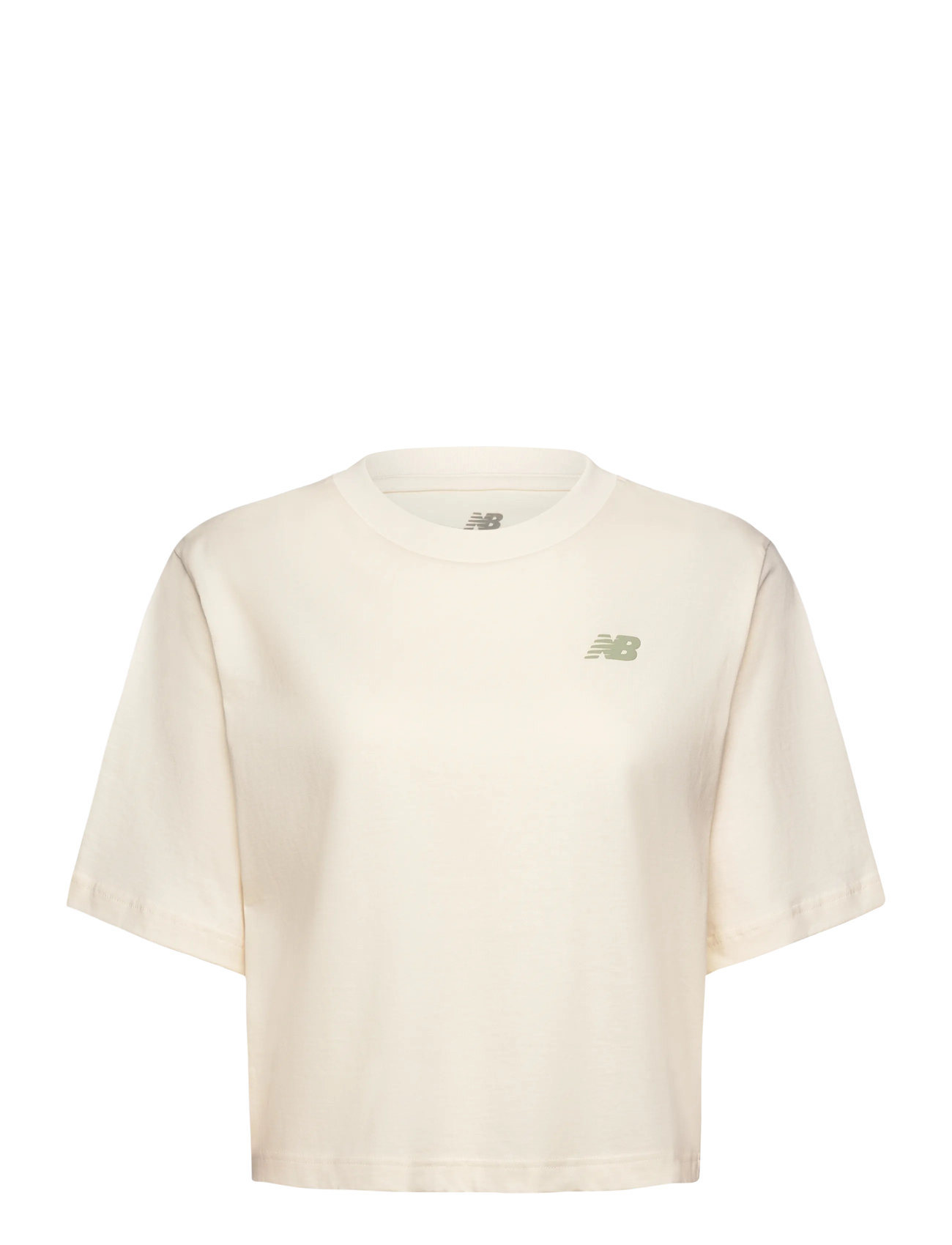 NEW BALANCE Linear Heritage Relaxed T-Shirt Cream - L - Damen