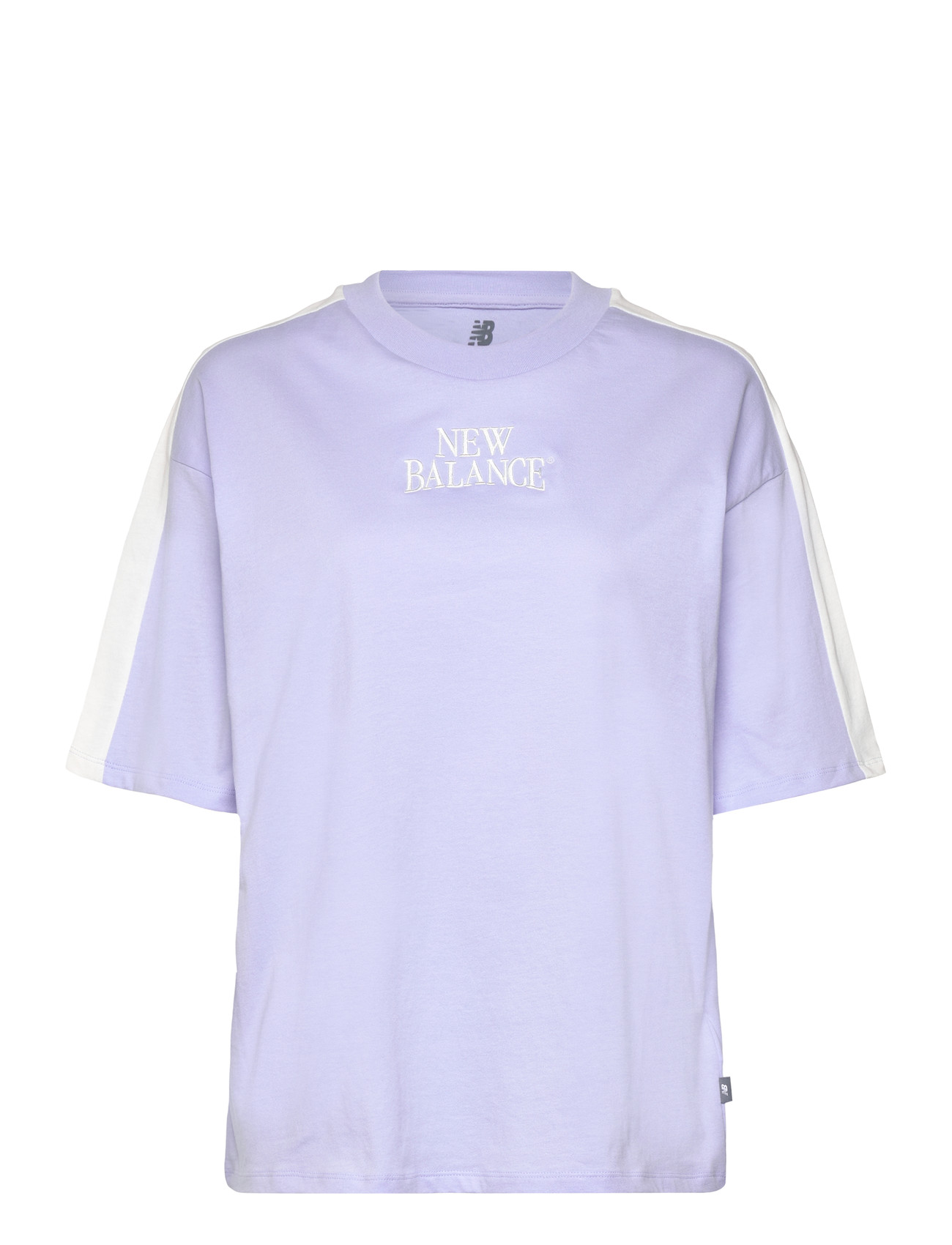 New Balance Linear Heritage Oversized T-Shirt, M, Purple, Sports Overdele & T-shirts > Sport T-shirts, Dame
