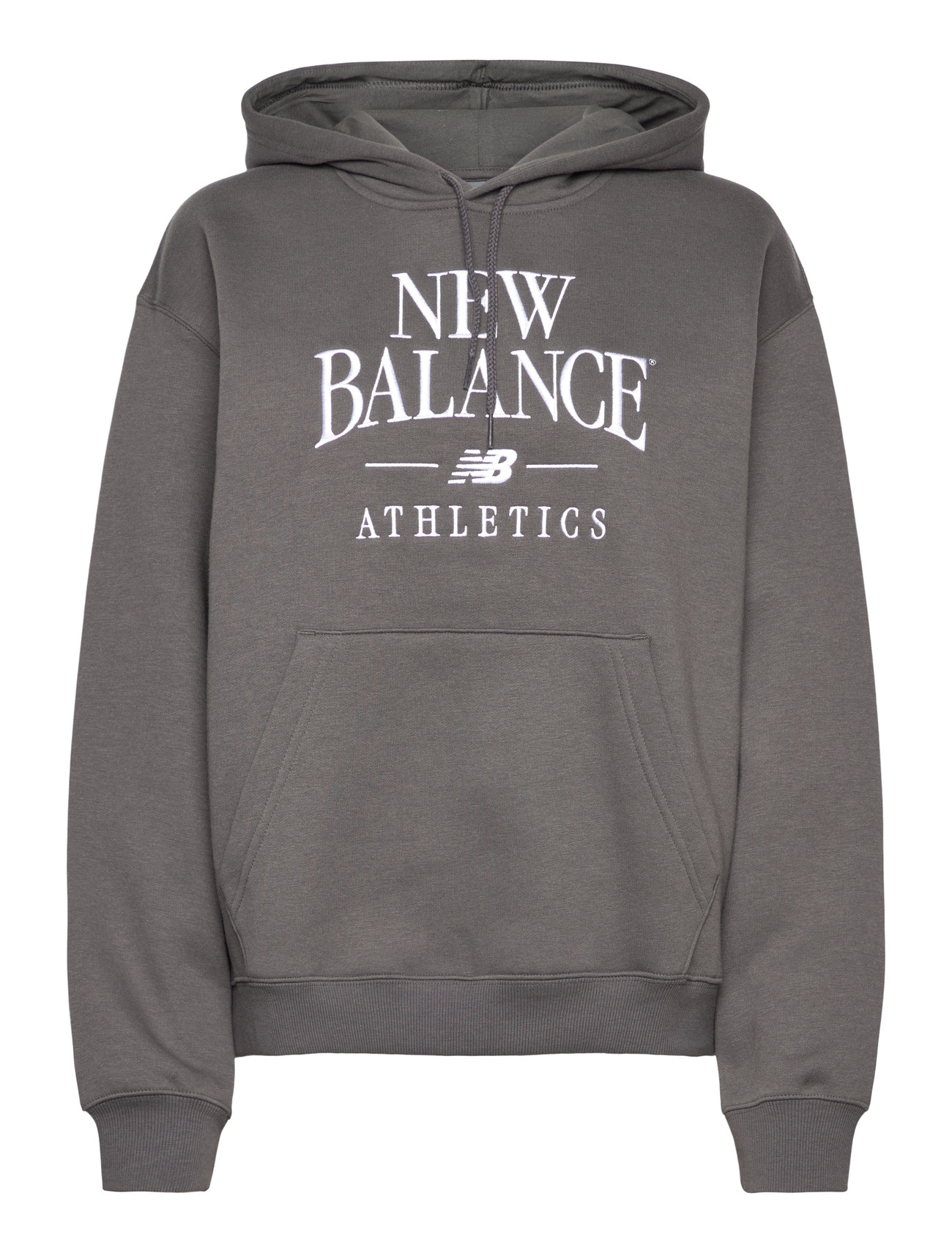 New Balance Linear Heritage Fleece Hoodie, L, Grey, Sport Sweatshirts & Hoodies > Sport Hoodies, Dame