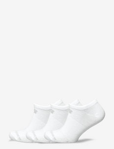 PERFORMANCE COTTON FLAT KNIT NO SHOW 3 PAIR - løbeudstyr - white