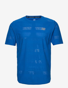 Q Speed Jacquard Short Sleeve - sports tops - serene blue