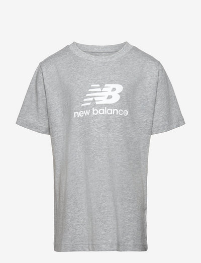Essentials Stacked Logo Cotton Jersey Short Sleeve T-shirt - athletic grey