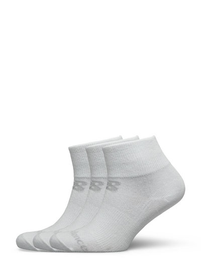 New Balance Performance Cotton Flat Knit Ankle Socks 3 Pack (White ...