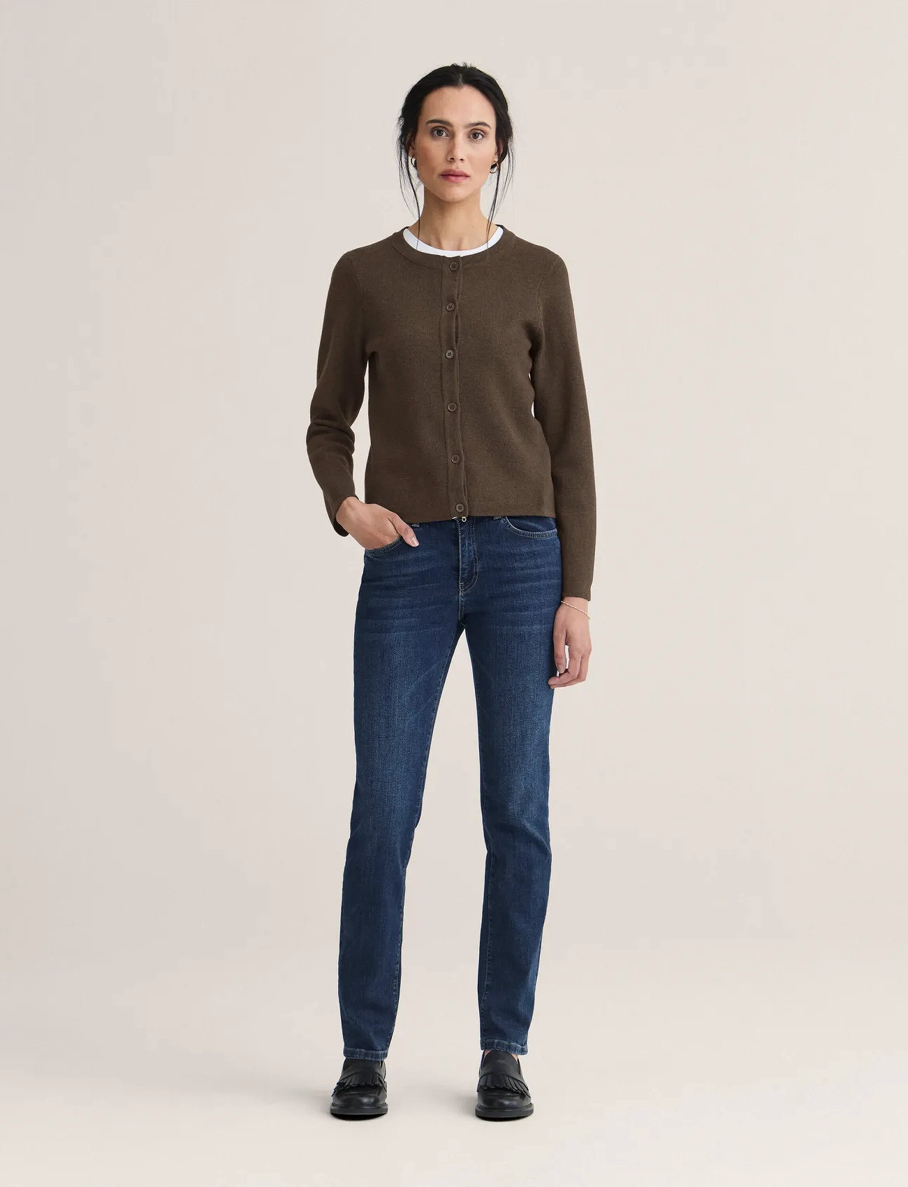 Newhouse Nora Stonewash, 34 72 cm, Blue, Jeans > Smalle, Dame