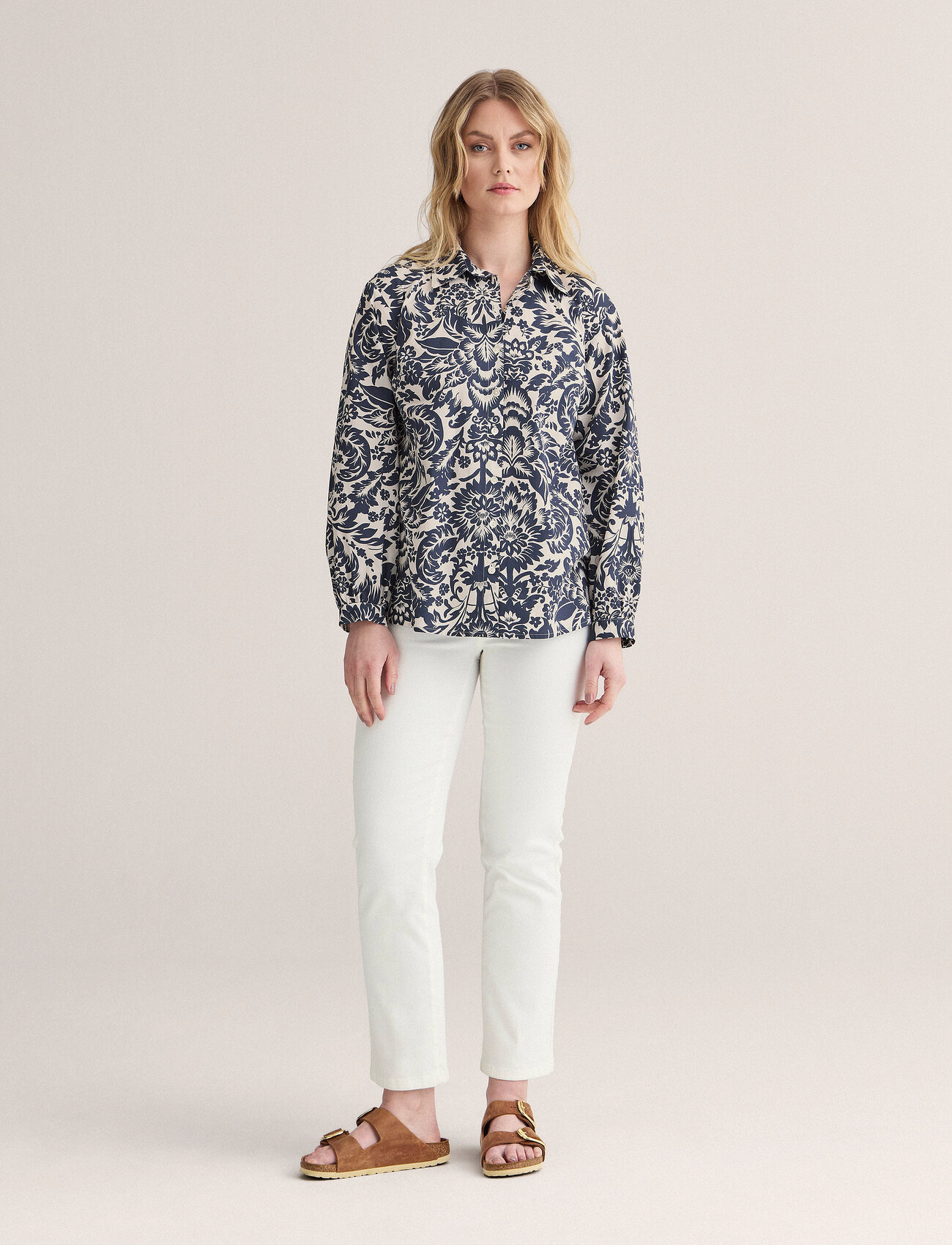 Newhouse Karla Medallion Shirtblouse, 40, Multi/patterned, Skjorter > Langærmede, Dame