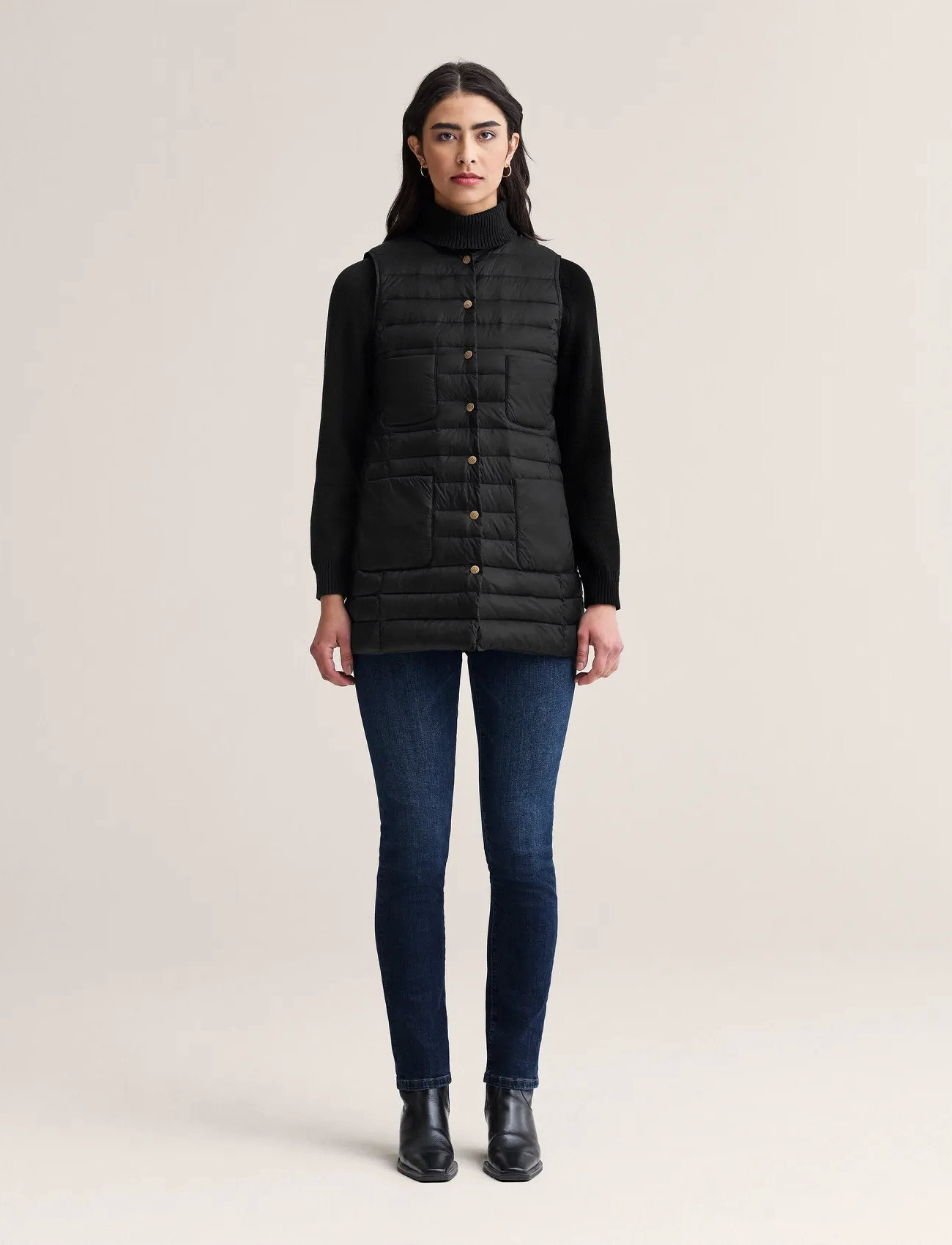 Newhouse Pauline Down Vest, 42, Black, Veste > Vatterede Veste, Dame