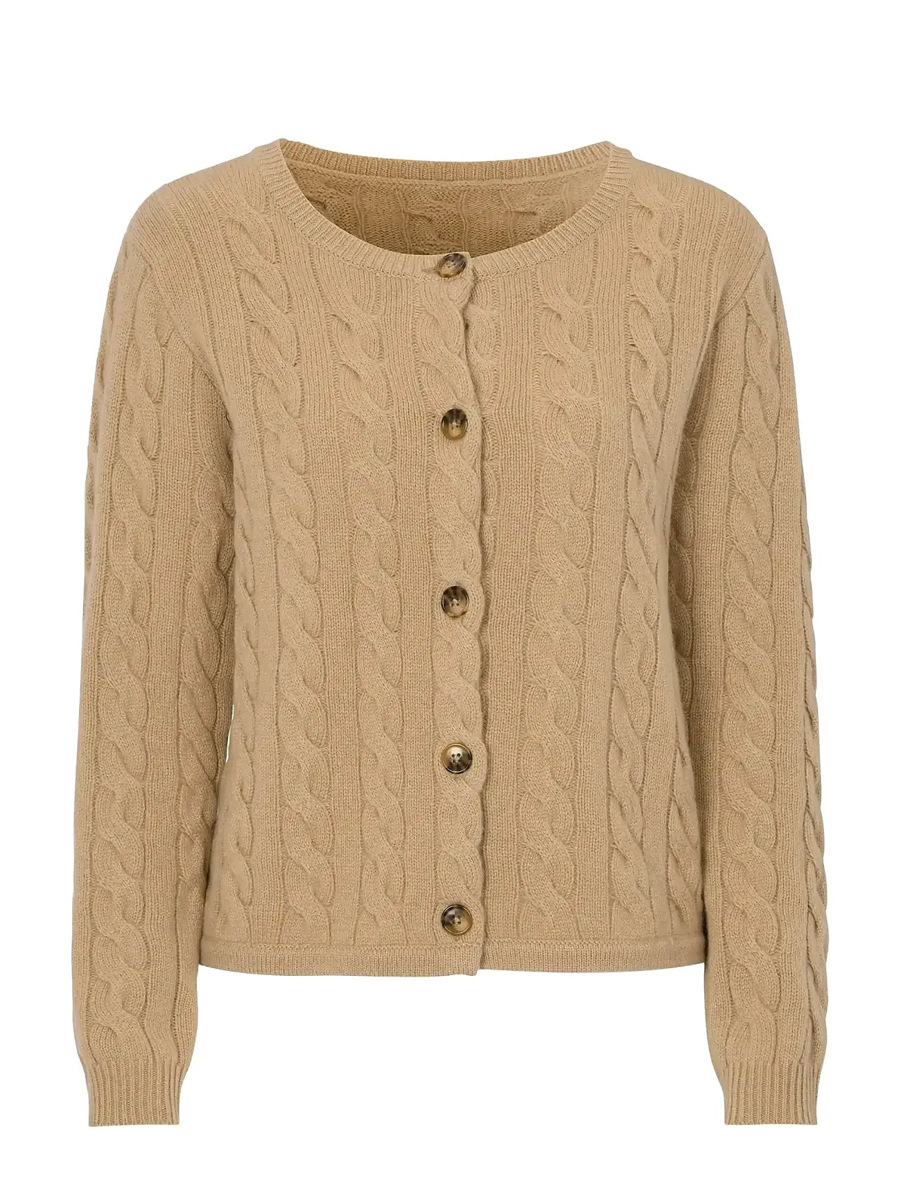 NEWHOUSE Johanna Cable Cardigan Braun - XL - Damen