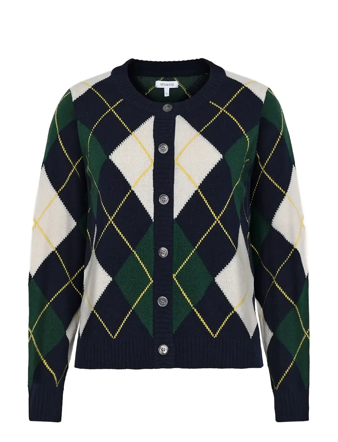 Newhouse Khatie Argyle Cardigan, L 78 cm, Multi/patterned, Strik > Cardigans, Dame