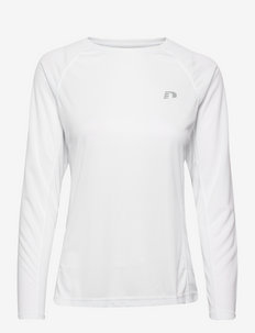 WOMEN CORE RUNNING T-SHIRT L/S - langarmshirts - white