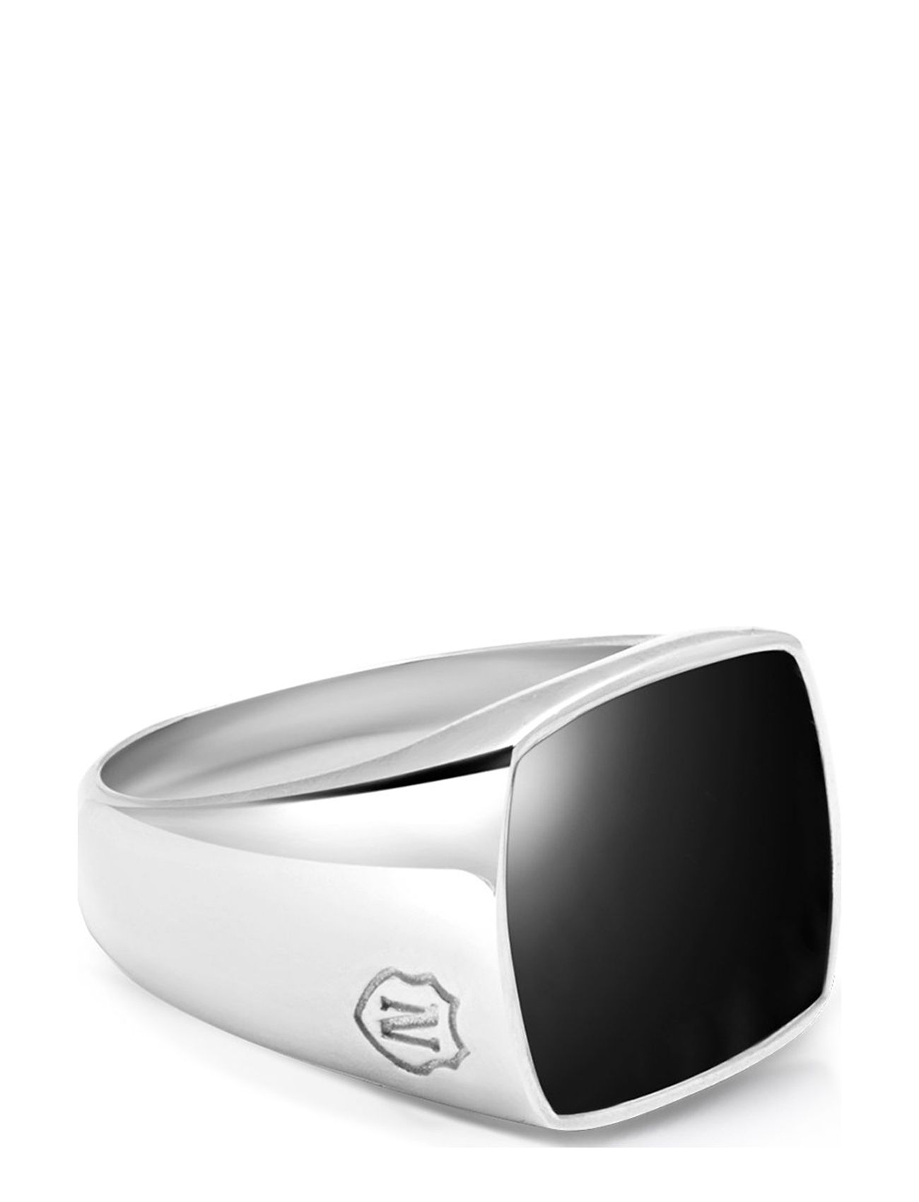 Men's Silver Signet Ring With Onyx Ring Smycken Silver Nialaya