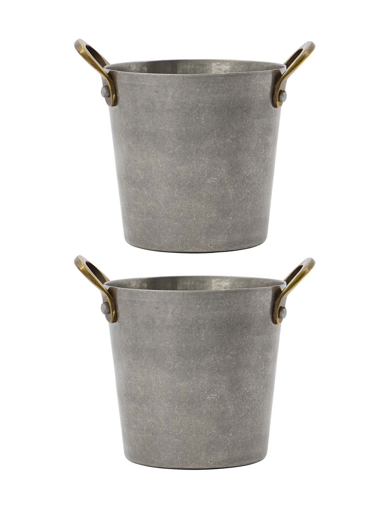 Bucket, Presentation, Silver Finish Home Tableware Bowls & Serving Dishes Serving Bowls Silver Nicolas Vahé