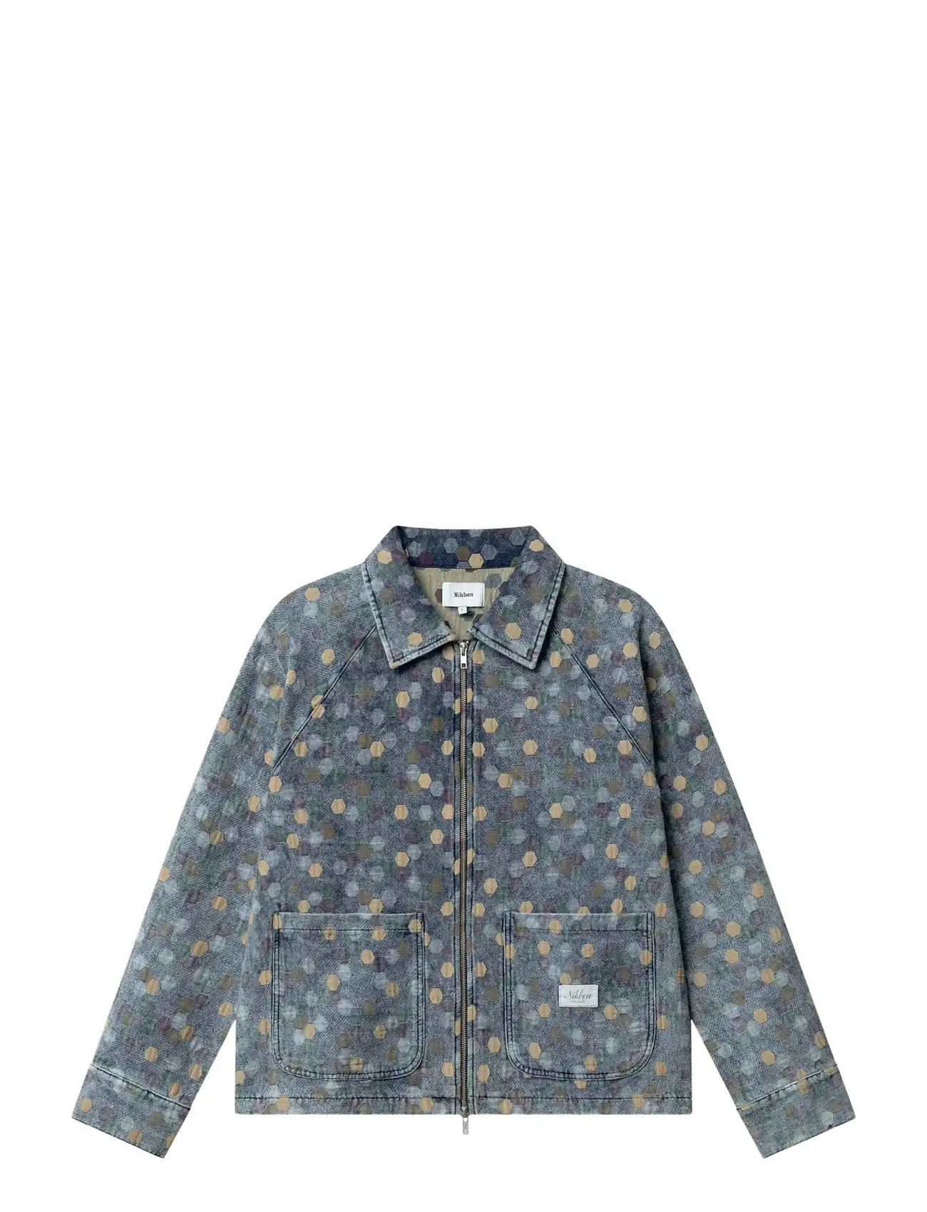 Nikben Patch Jacquard Jacket, S, Blue, Denim > Unlined Denim Jackets, Herre