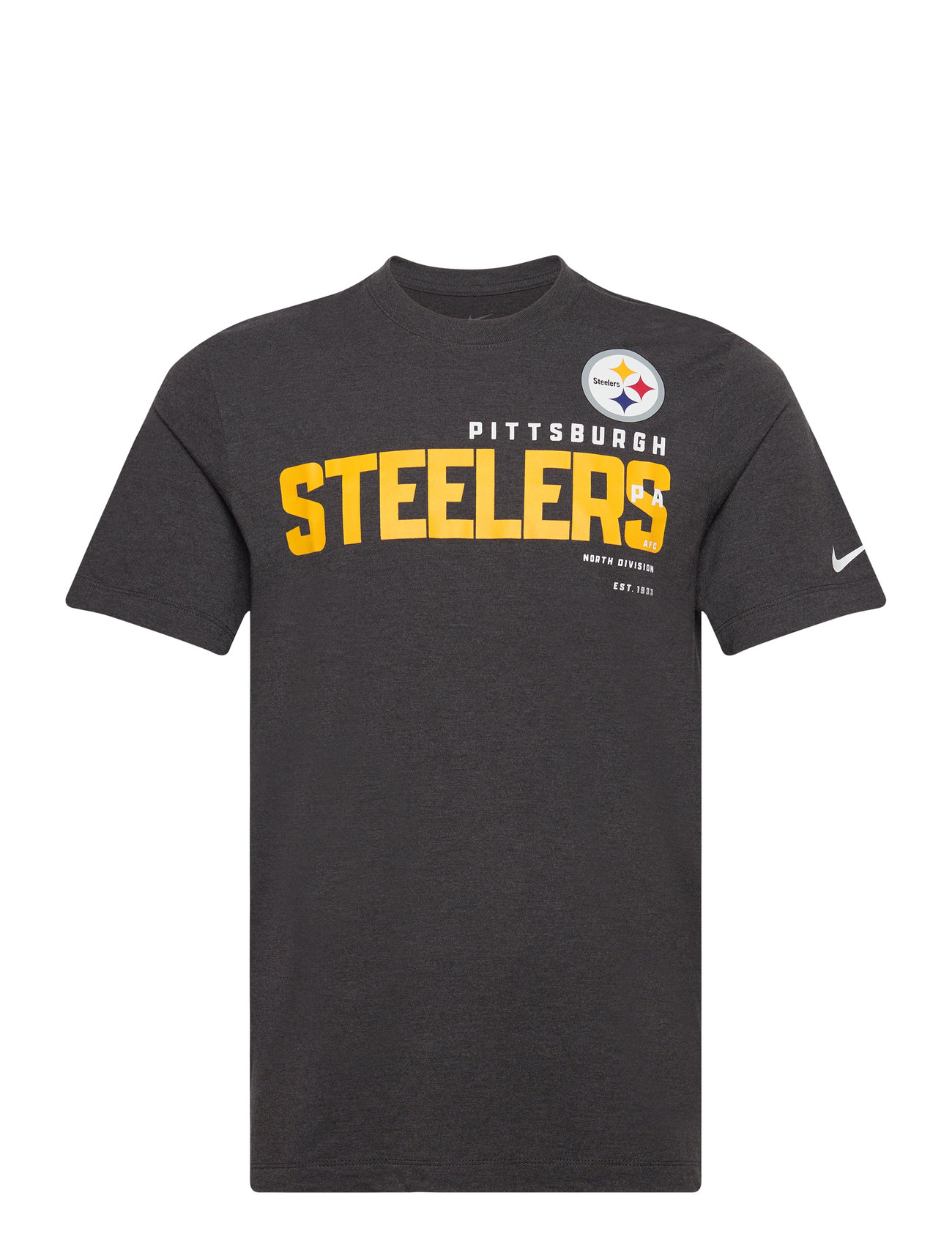 Nike Men's Heather Black Pittsburgh Steelers Team Tri-Blend T