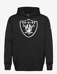 Las Vegas Raiders Mens Nike Prime Logo Therma Pullover Hoodie - BLACK