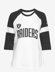 Las Vegas Raiders Womens Nike Slub 3Q Raglan - WHITE