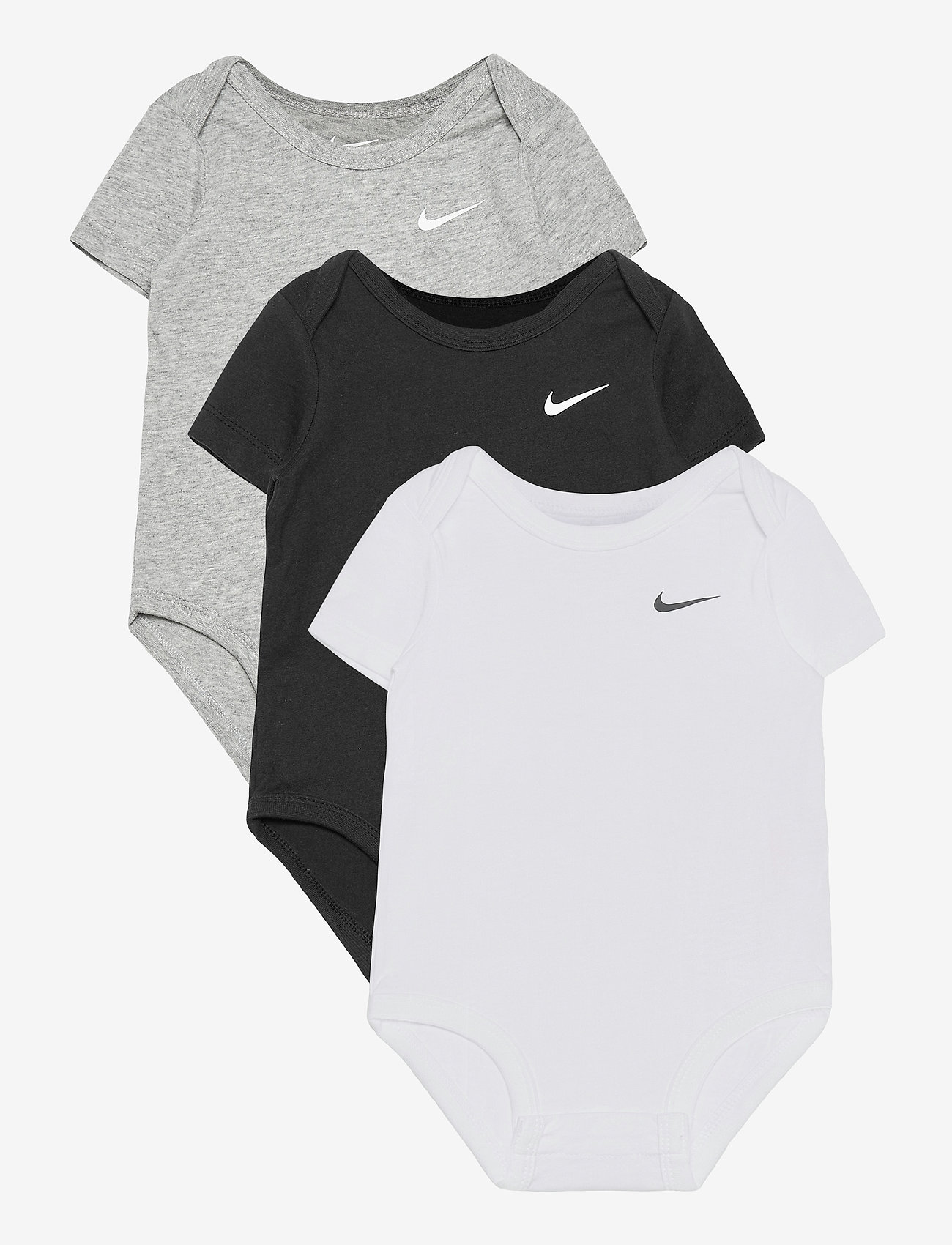 Nike - NKB 3PK SWOOSH BODYSUIT - bodies unis à manches courtes - black - 0