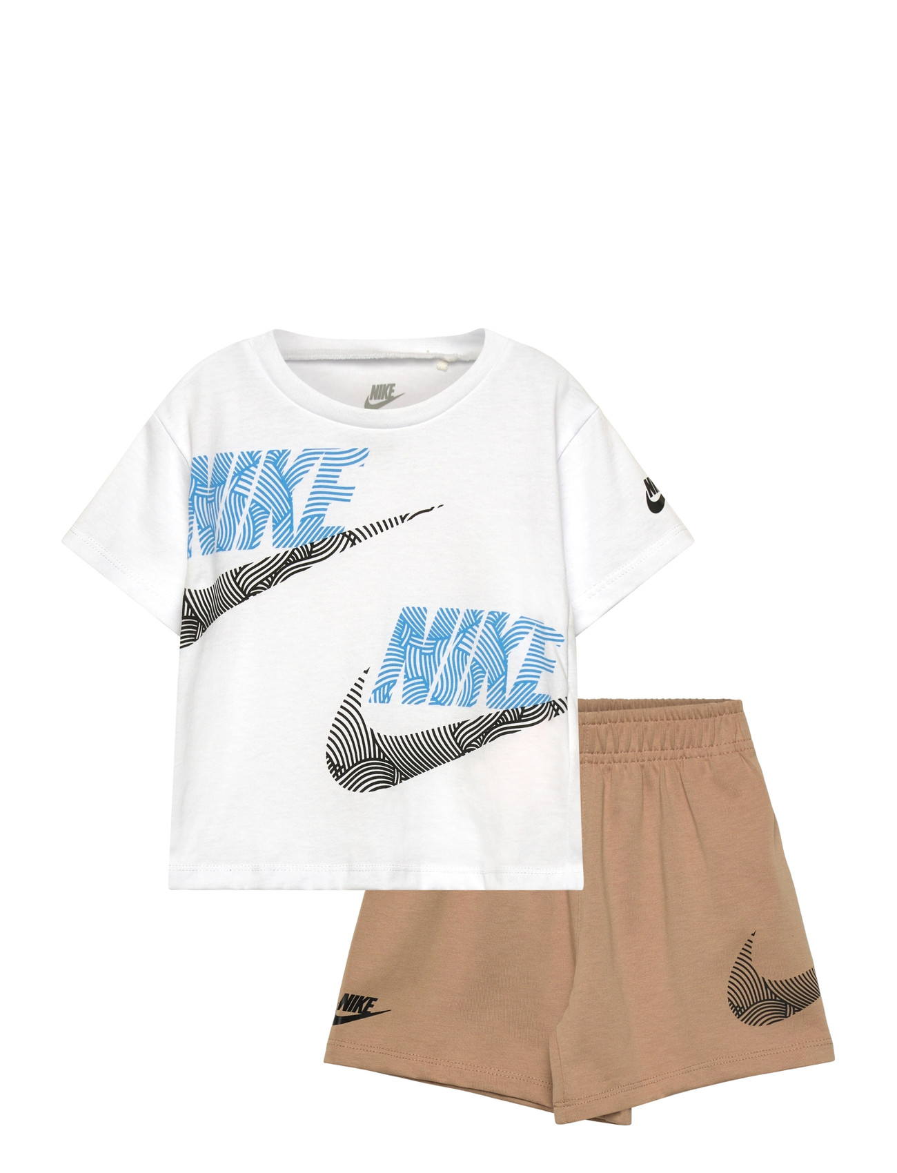 Nike Ks-Knit Short Set, 74/80, White, Sport > Sæt Med Kortærmet T-Shirt, Børn