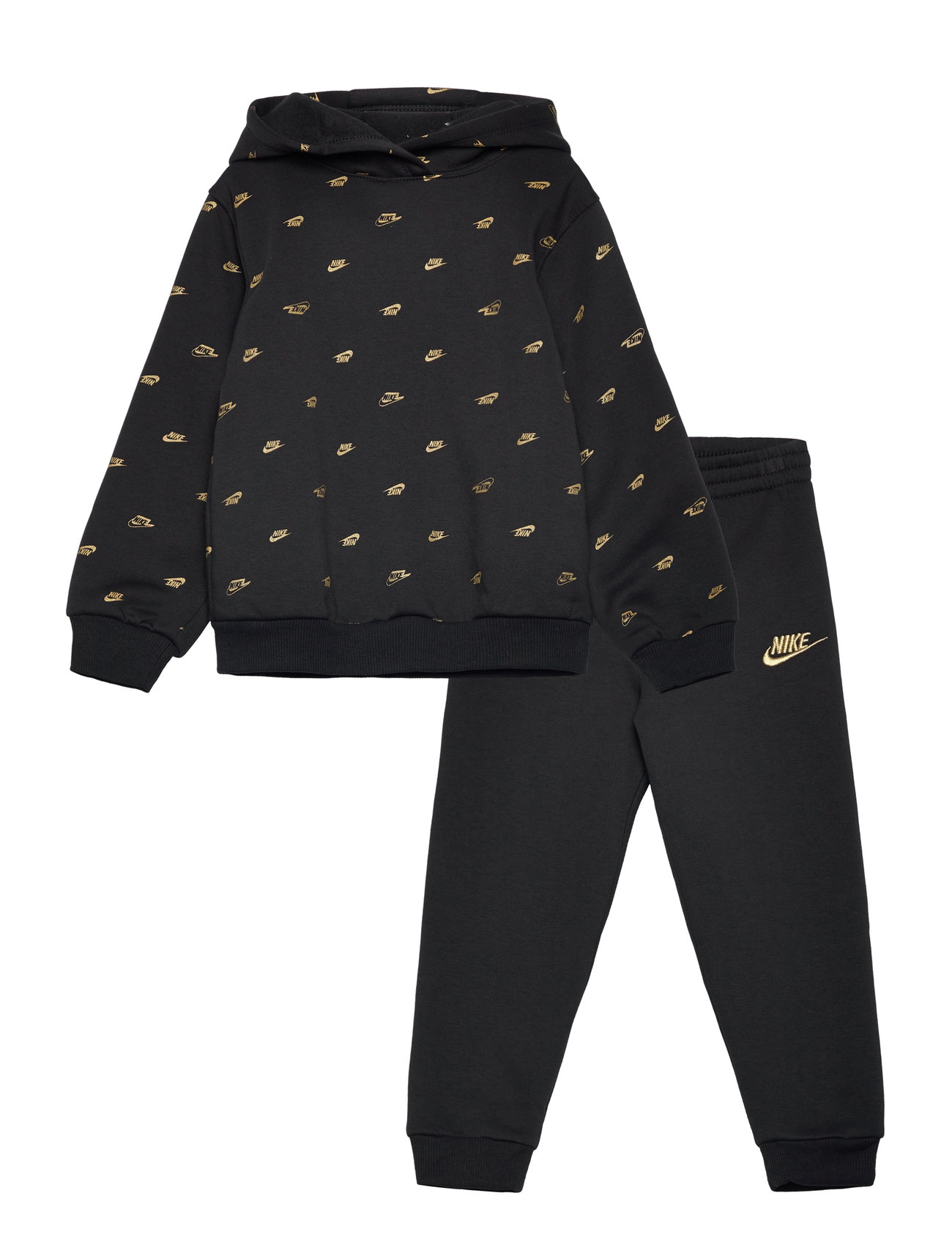 Nike Sportswear Printed Fleece Pullover And Pants Set Nike Black