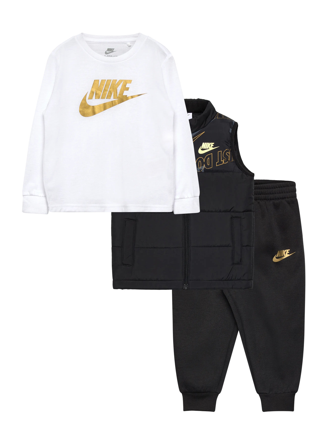 Nike 3P-3Pc Pant Set, 104/110, Black, Sæt > Træningsdragter, Børn