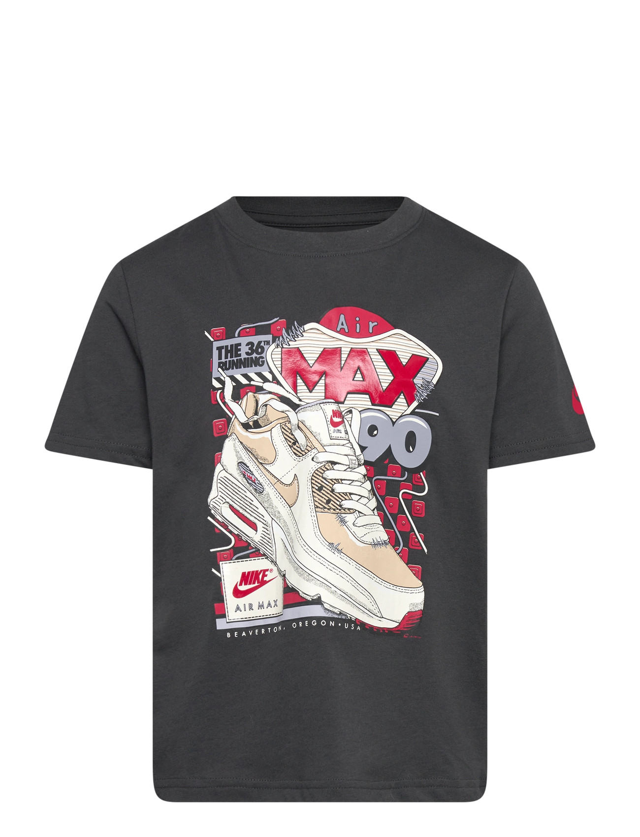 NIKE Te-S/S Tee Grau - 110/116 - Kinder