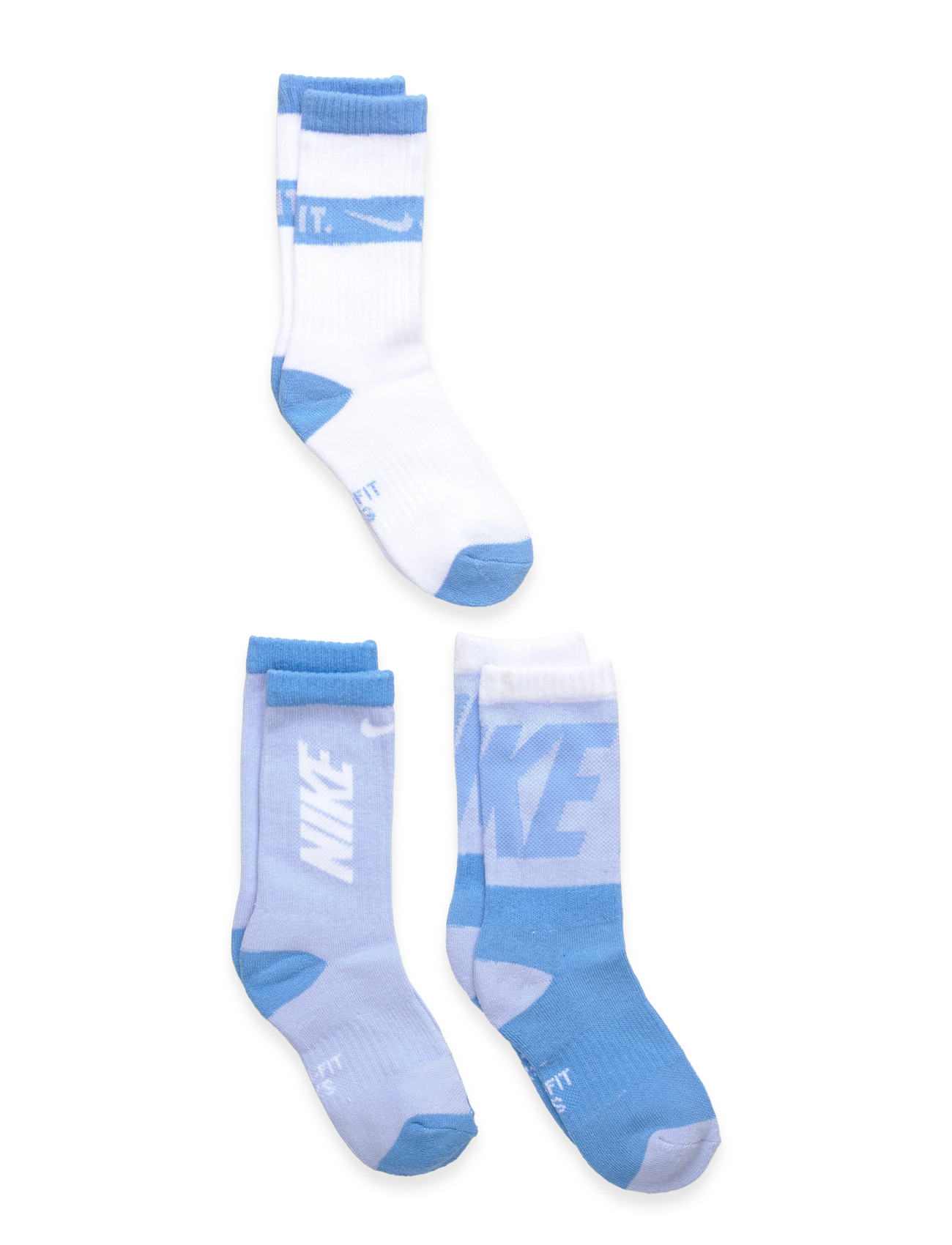 Nike 3W-3Pk Crew Sock, 27/35, Blue, Sport > Socks, Børn