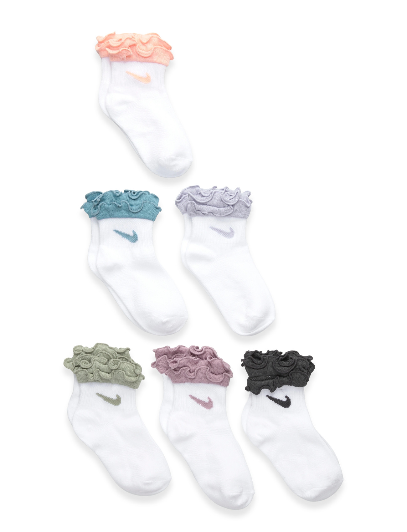Nike 6Q-6Pk Quarter Sock, 4-5, Multi/patterned, Sport > Socks, Børn