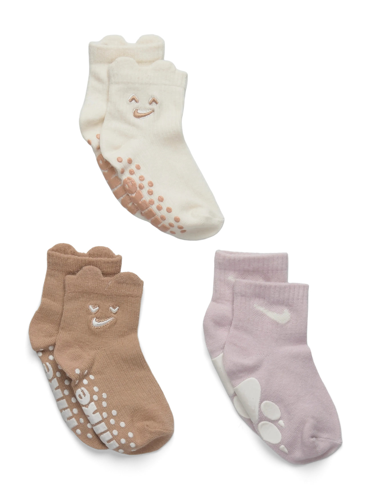 NIKE 3Q-3Pk Quarter Socke Cream - 15 - Kinder