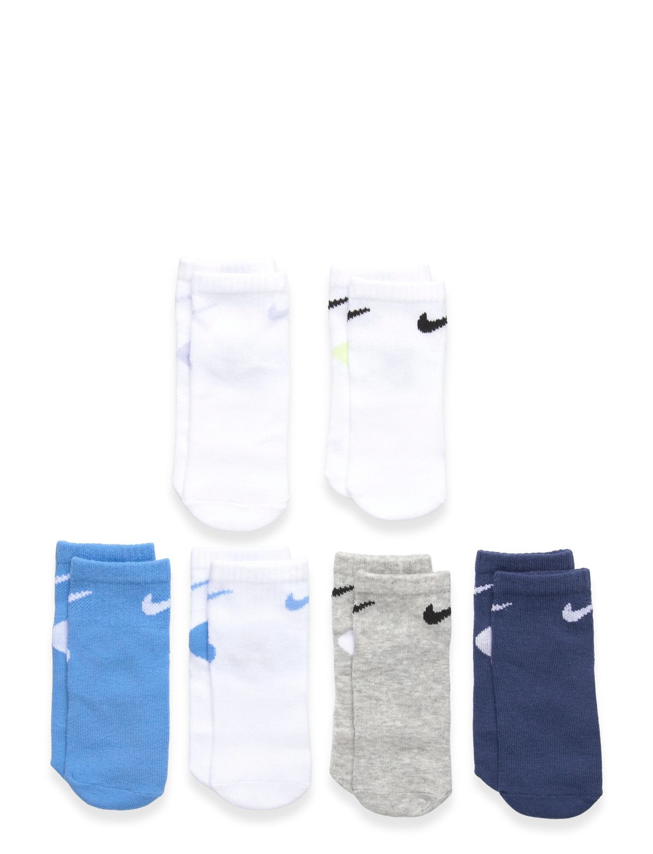 Nike 6Q-6Pk Quarter Sock, 12/24M, Multi/patterned, Sport > Socks, Børn