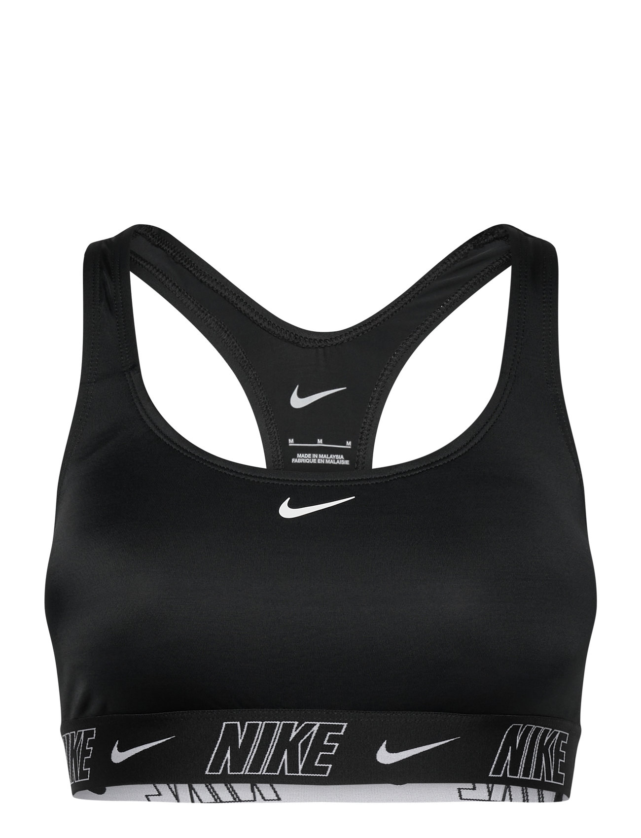 NIKE SWIM Nike Logo Tape Racerback Bikini Top Svart