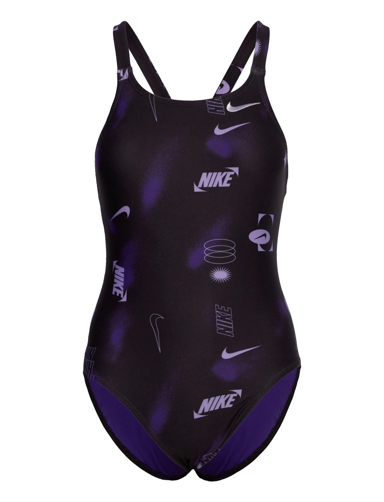 NIKE SWIM Nike Hydrastrong Multi Print Fastback One Piece Lila - 34 - Damen