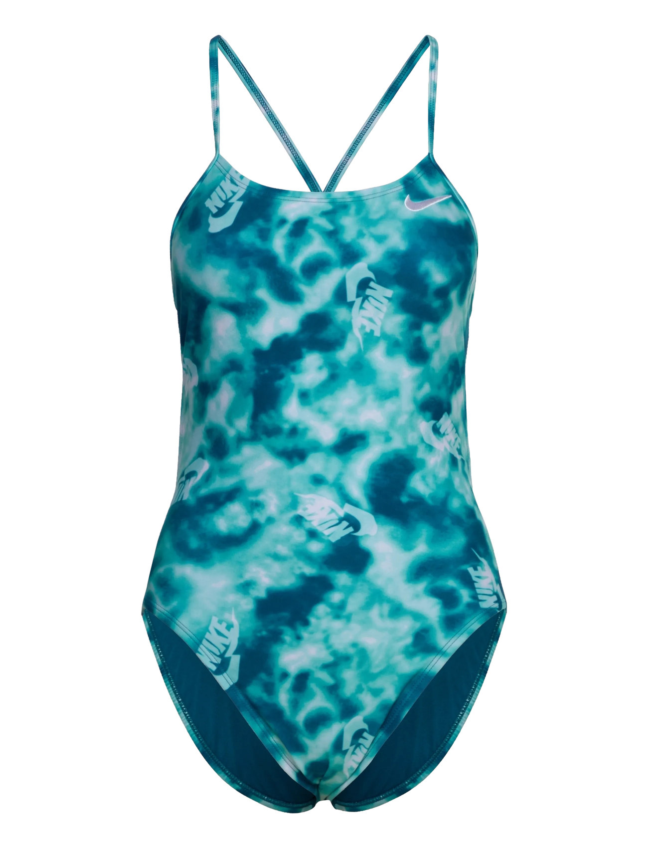 NIKE SWIM Nike Hydrastrong Multi Print Cutout One Piece Blau - 38 - Damen