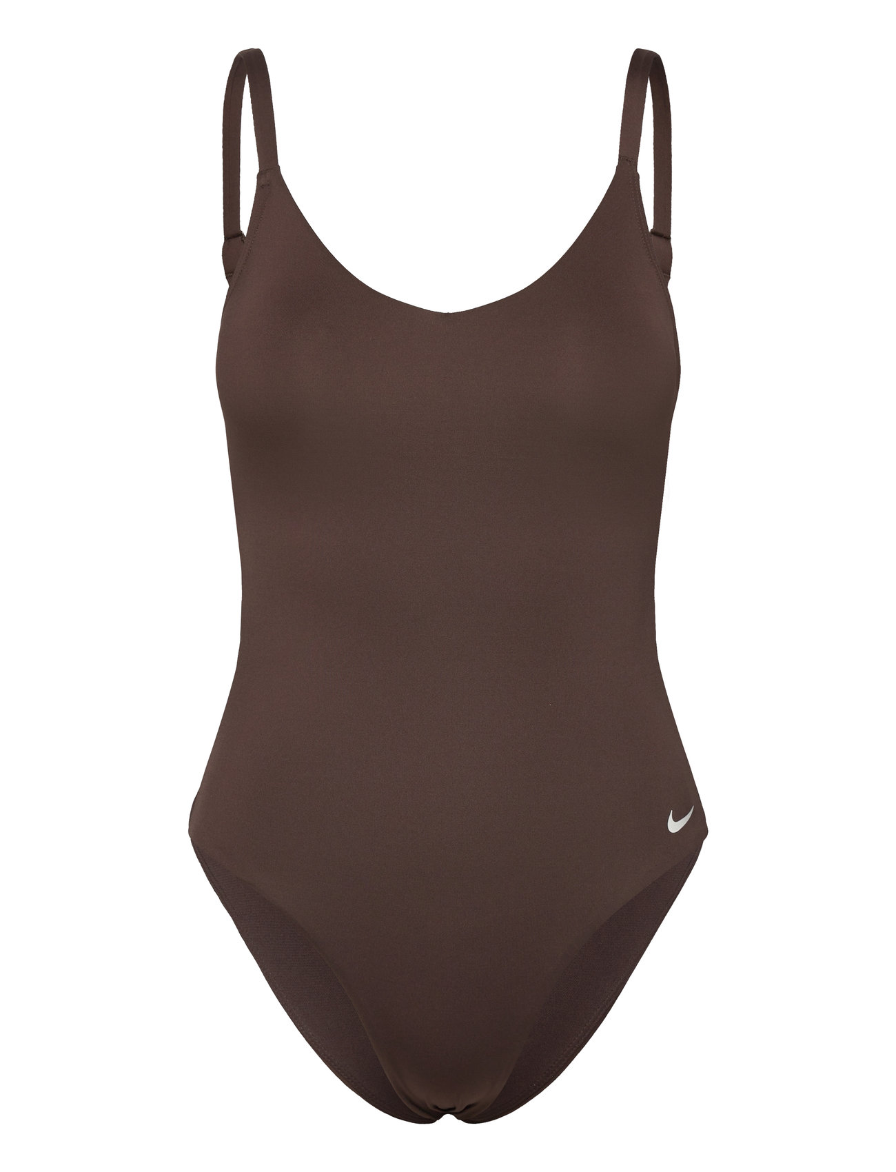 NIKE SWIM Nike Essential V Neck Piece Brun