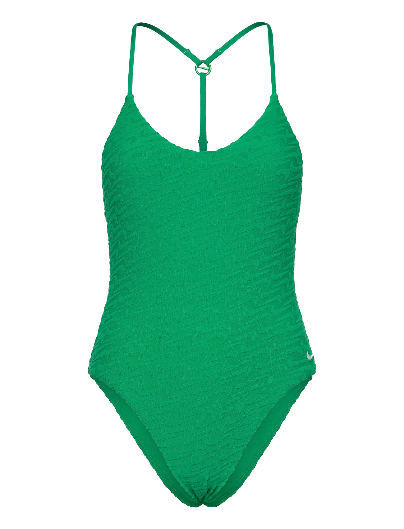 NIKE SWIM Nike Swoosh Terry Towelling V Neck One Piece Grün - L - Damen