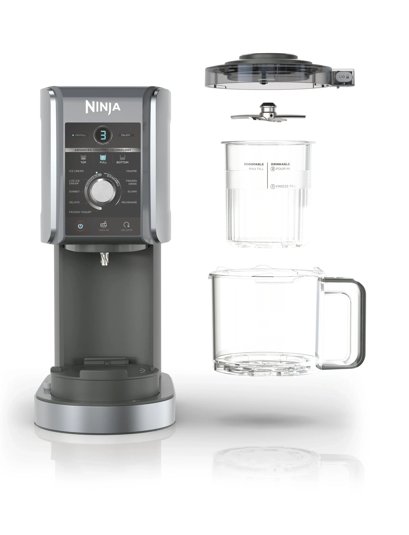 Ninja Ninja Creami Deluxe 10-In-1 Ice Cream And Frozen Drink Maker Nc502Eu, One Size, Nude, Køkkenmaskiner > Mixere Og Blendere, Unisex