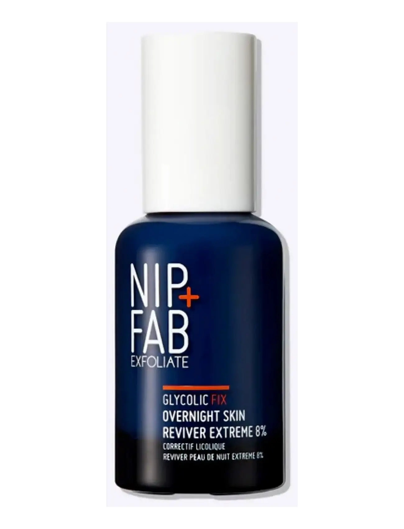 Nip+Fab Glycolic Fix Extreme Overnight Skin Reviver 8%, 45 ml, Nude, Ansigt > Serum, Dame