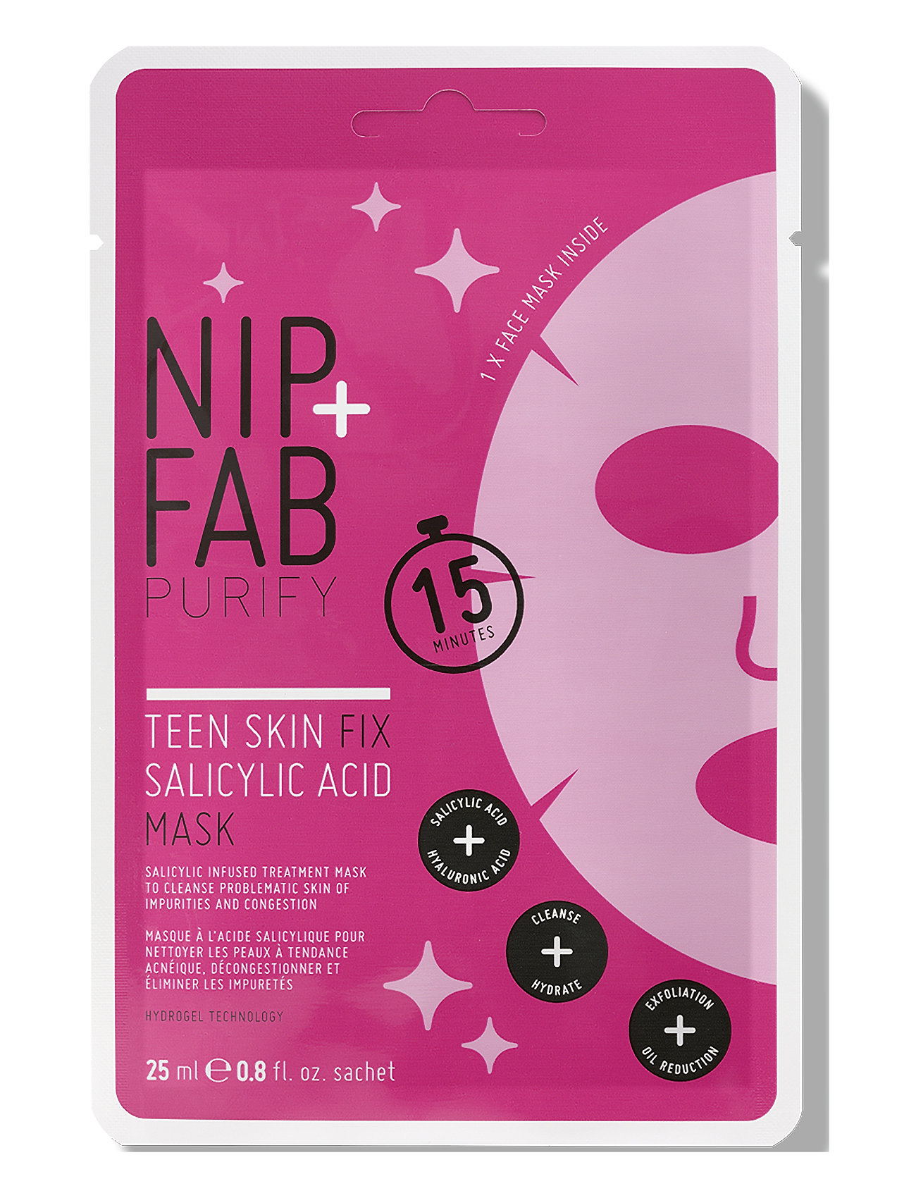 Salicylic Acid Sheet Mask Beauty Women Skin Care Face Masks Sheetmask Nude Nip+Fab