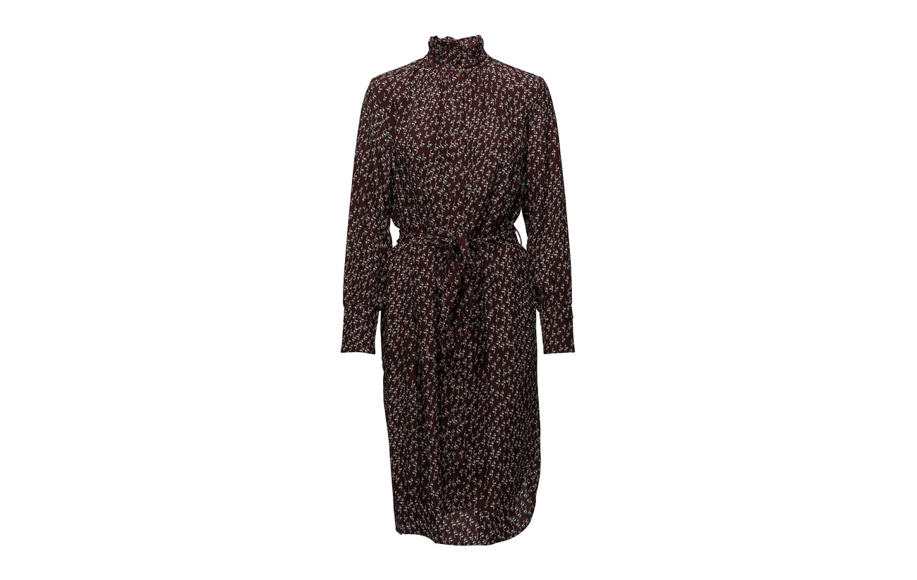 Noa Dress Red Long 100 Viscose Sleeve Print qT1pwqO
