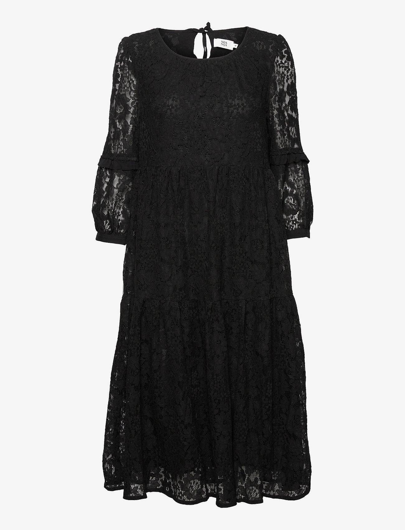 Noa Noa - Dress long sleeve - sukienki koronkowe - black - 1