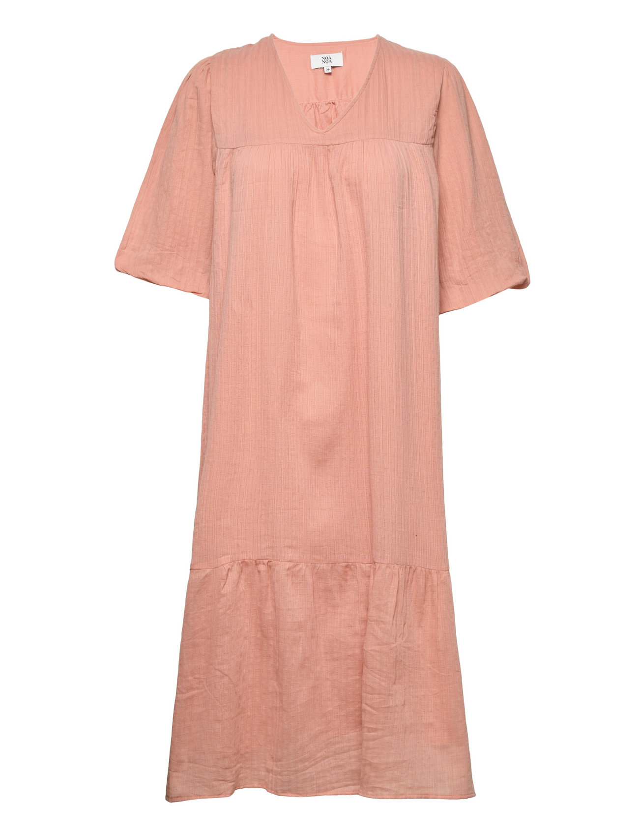 Dress Short Sleeve Knælang Kjole Pink Noa Noa